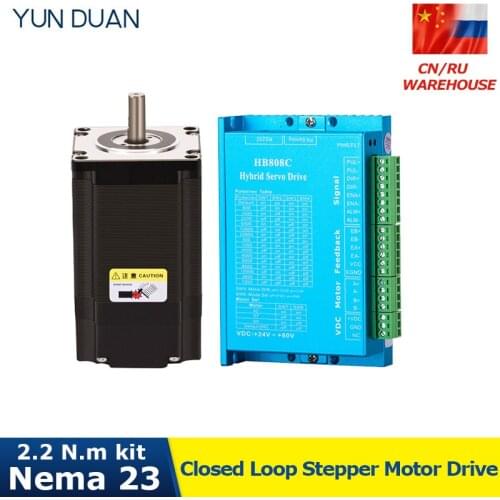 Encoder Nema23 57mm 57 2.2Nm DC DSP 2Phase Closed Loop Stepper Motor Driver 2NM Kit Hybird Easy Step Servo 1000Line 3m Cables