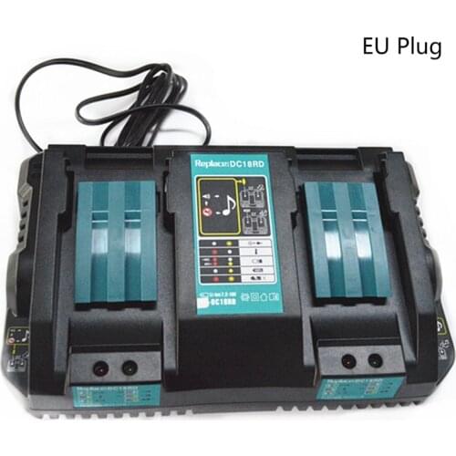 Double Battery Charger For Makita 14.4V 18V BL1830 Bl1430 DC18RC DC18RA EU Plug