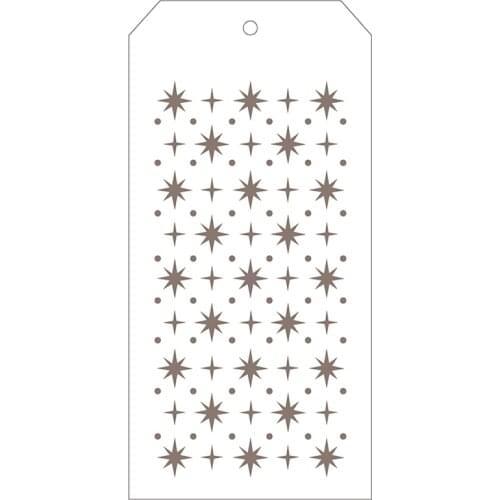 2021 New Label Tag Plastic Stencil For DIY Craft Making Star Background Card Scrapbooking No Metal Cutting Dies and Clear Stamps