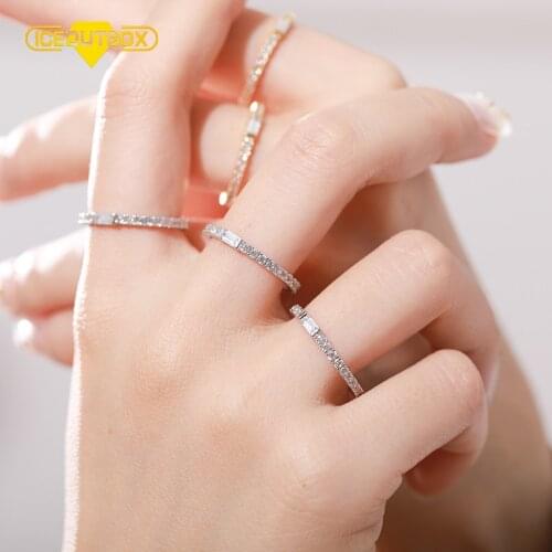 ICEOUTBOX Rings With Cubic Zirkonia For Women