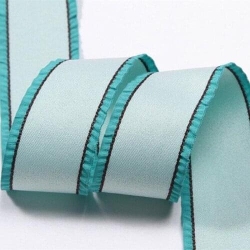 Kewgarden Handmade Crafts Flower Gift Packing DIY Make Hairbow Accessories 1.5" 1" 5/8" 4cm 25mm 16mm Ruffle Ribbon 10 Yards