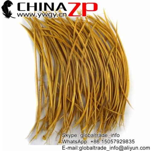 CHINAZP Goose Feathers 20~25cm(8 to 10 inch) Smooth Gold Dyed Goose Biots Feathers Party Festival for Art Design