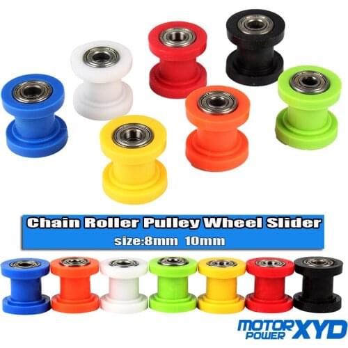 Motorcycle 8mm 10mm Drive Chain Roller Pulley Wheel Slider Tensioner Wheel Guide For Pit Dirt Bike XR125 CRF50 KLX110