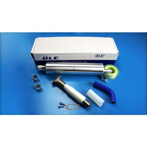 Original DLE Long Muffler Canister Exhaust Set & Parts for DLE20RA Gasoline Engine