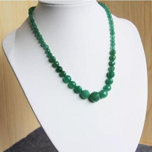 6-14mm Natural Green Emerald Necklace women girls Jasper beads Round wholesale stones Beads Jewelry making design