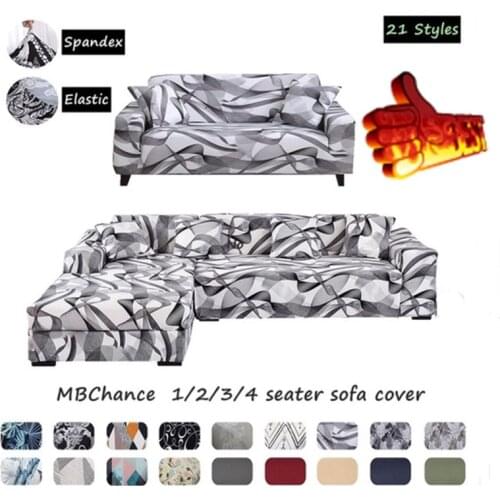Stretch Slip-Cut Elastic Stretch Sofa Cover for Living Room Couch Cover L shape Armchair Cover Single / Two / Three Seat