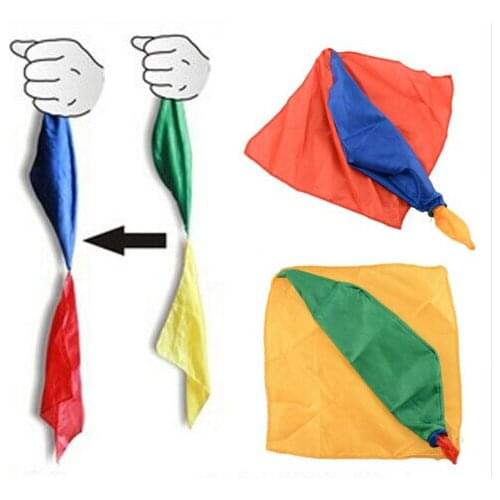 Retail Hot New Change Color Silk Scarf For Magic Trick By Mr. Magic Streets Props Tools Toys Gift Randomly YH190
