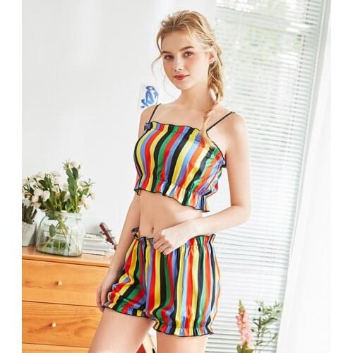 Sexy Womens Pyjamas Set Sleeveless Wrapped Chest Short Sleepwear Lace Nightdress Sexy Lingerie Bridesmaid Home Wear Pajama Set