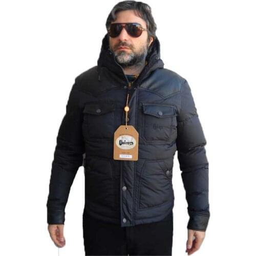 Jacket wadded jacket leather mens sportswear winter clearance sale Black m