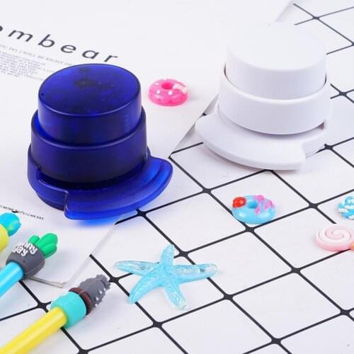 Staple Free Stapler Mini Stapleless Stapler Paper Binding School Paperclip Office Punching Stationery Binder shipping Drop D3A5