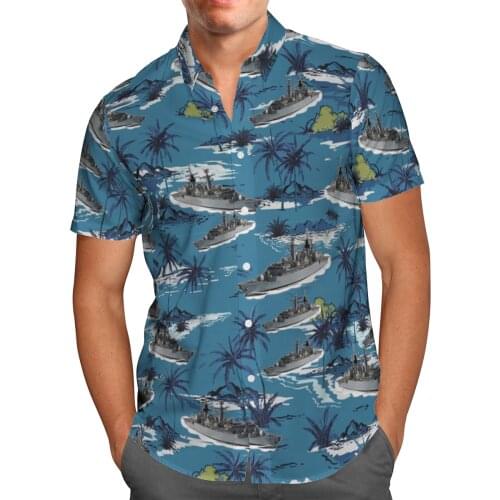 Warship Breathabl 3D Beach Hawaii Summer 2021 Shirt Short Sleeve Shirt Streetwear Oversized 5XL Chemise Hombre Blusa Masculina-5