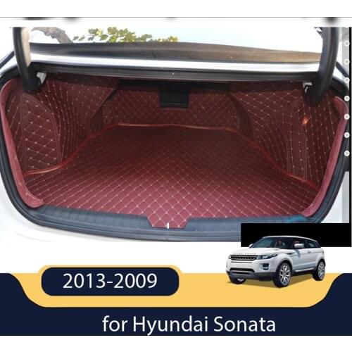 Top quality! Special trunk mats for Hyundai Sonata 2013-2009 durable waterproof boot carpets liner for Sonata 2010,Free shipping