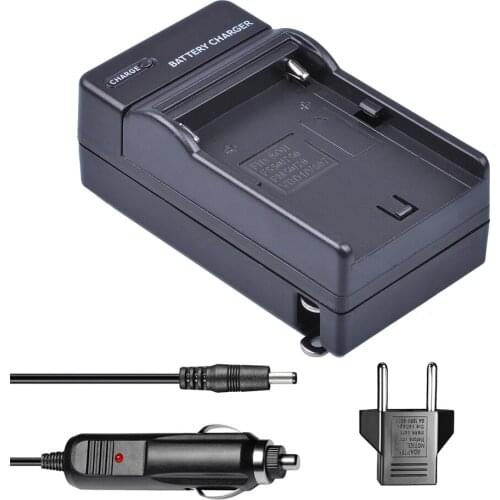 NP-F960 NP-F970 Battery Charger + EU Plug +Car charger Cable for SONY F950 F330 F550 F570 F750 F770 MC1500C 190P NP-F975 BC-VM10