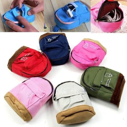 Women Mini Backpack Flower Bag Hand Pouch Purse Bag Key Holder