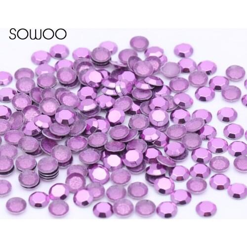1440pcs/lot lead free Hot Fix Studs Purple color Wholesales Hot Fix nailhead Iron On Rhinestud baby rhinestone