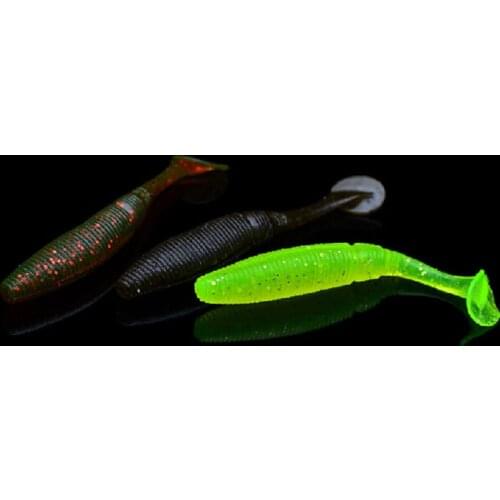 18 Pieces Trulinoya Grub Soft Bait Fishing Soft Worm Lure 8cm/3.3g Maggot Grub Bait Fishing Tackle