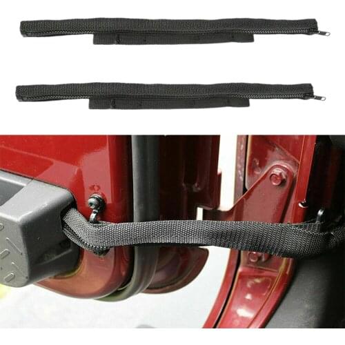 2 Pack Adjustable Door Limiting Straps for Wrangler JK 2007-17, Simple Installation, Compact Lightweight
