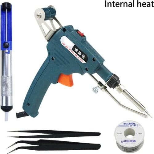60W Hand-held Internal Heating Soldering Iron Automatically Send Tin Gun Soldering Station Welding Repair Tool