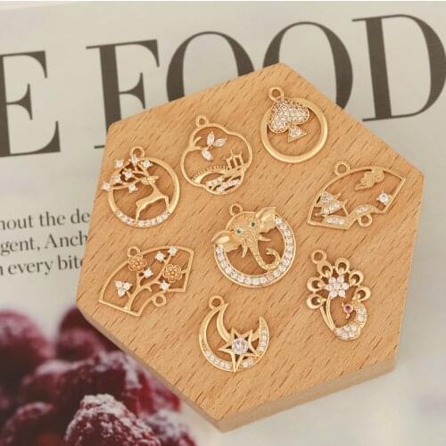 HAOSAW 6Pcs Jewelry Accessories/Charms/Multi Designs/Necklace Pendants/Hand Made/DIY Making/Jewelry Findings & Components