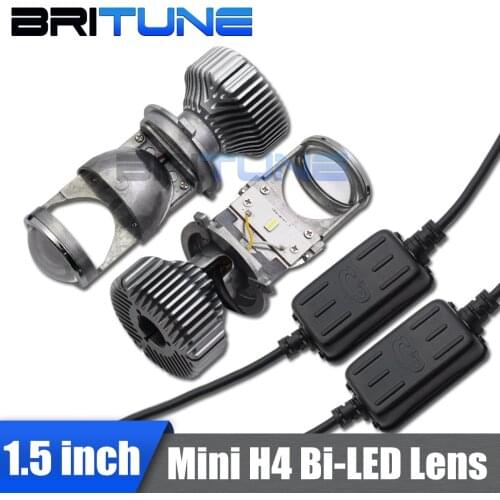 Car Lens Bi-led Lenses For Headlight Mini H4 LED Projector 1.5'' 5000K 60W Automobile Kit Tuning Car Lights Accessories Retrofit