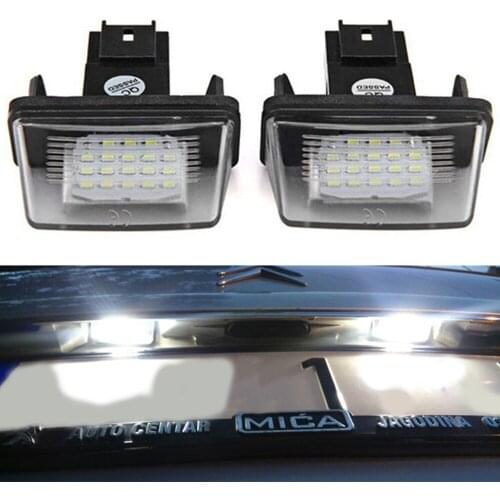 Car Led Number License Plate Light For Citroen C3 C4 C5 Picasso Berlingo SAXO XSARA Kit Canbus Error Free Car Styling