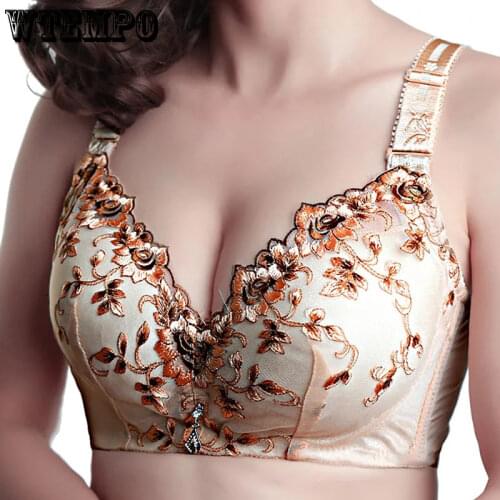 Women Plus Size Bras D Bra Push Up Bras Floral Gathered Sexy Bralette Thin Invisible Underwear Push Up Bra Plus Size D Bras