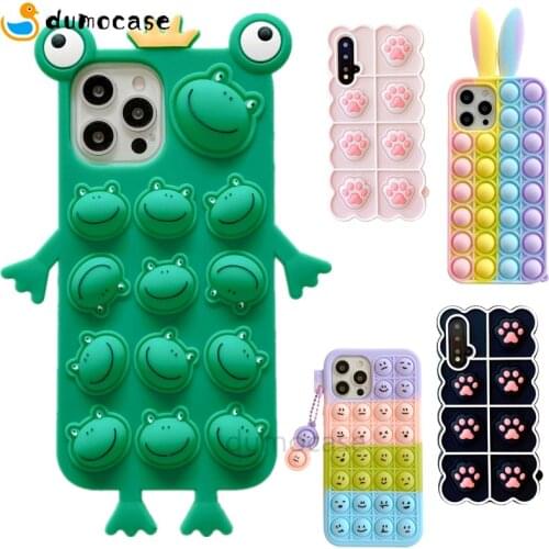 For Xiaomi Redmi 9C 9A Note 9T 10 9 8 Pro Case Funda Mi 11 10T Lite Poco M3 X3 F3 Push Bubble Relieve Stress Soft Silicone Capa