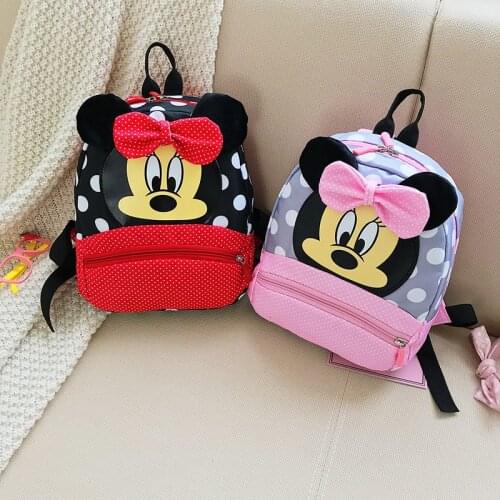 Disney Mickey&Minnie Children Backpacks Cute kindergarten Schoolbag Kids Backpack Children School Bags Baby Girls Boys Backpacks