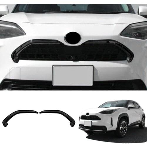 For Toyota Yaris Cross 2020 2021 Front Hood Bonnet Grill Lip Molding Cover Trim Grille Bar Garnish Mesh Styling