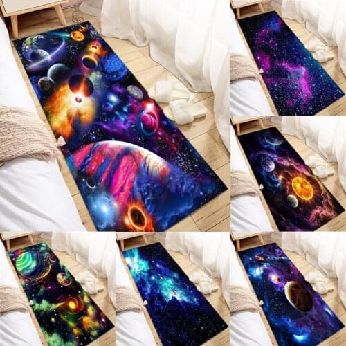 Starry Sky Pattern Door Mat Kitchen Non-slip Floor Mats Bathroom Area Rug for Bedroom Fluffy Rug Carpets for Living Room