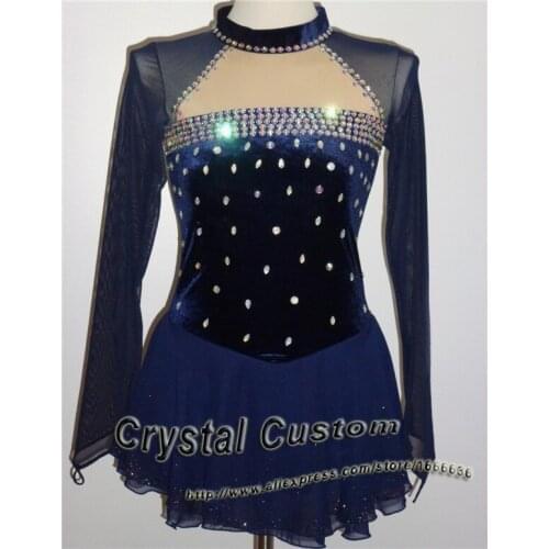 Hot Sales Ice Skating Dresses Adult Spandex Beautiful New Brand Vogue Figure Skating Competition Dress DR2501