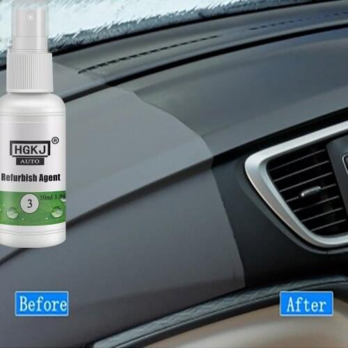 HGKJ-3-50ml X3 PCS for Car Care Polish for Plastic Car Interior Leather Seats Plastic Maintenance Clean Plastic Refreshing