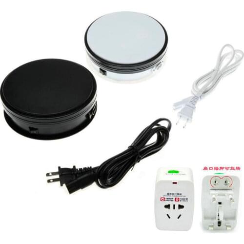 HQ 15X6CM Merchandise Display Base 360 Degree Electric Rotating Turntable for Photography Automatic Revolving Platform 4 Speeds