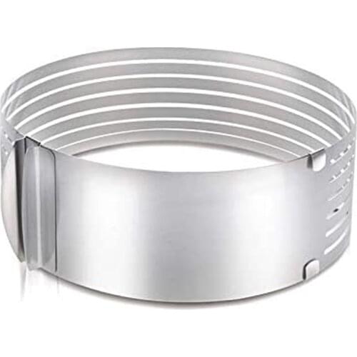 Stainless Steel Cake Ring Cutter, 6 Layer Adjustable Cake Slicer, Cake Slicer Ring