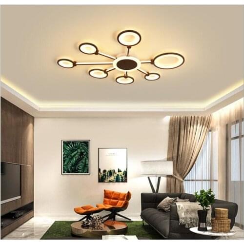 Creative Personality Simple And Modern Led Ceiling Lamp Coffee Color Bedroom Living Room Ceiling Lamp Nordic Led Lamps