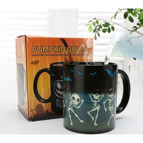 Creative Coffe Cups Coffee Cups Specialized Color Changing Mug Pumpkin Mug Halloween Magic Cup Water Cup