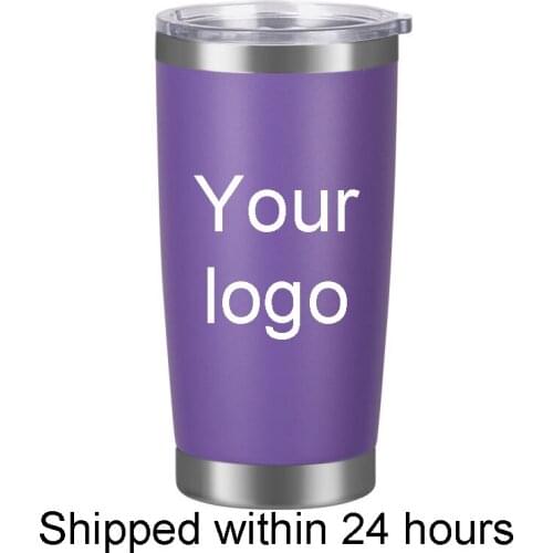 Summer hot sell Custom logo or name logo 20 oz Stainless Steel Beer Tumbler Travel Beer Mug Water Bottle Thermos Coffee mugs