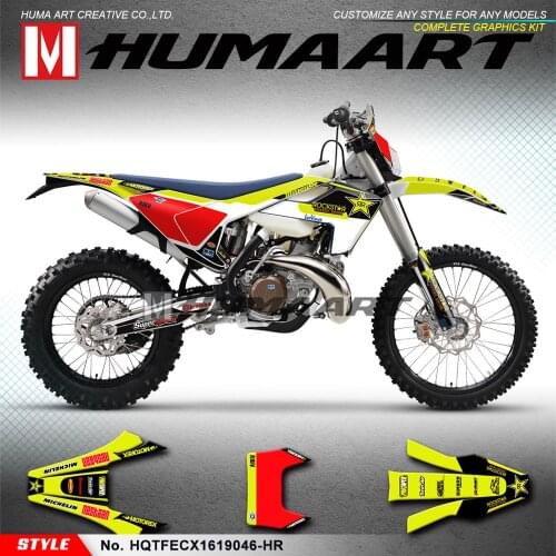 HUMAART Dirt Bike Stickers Kit for TE FE TX FX FS TC FC 125 150 250 300 350 450 501 2016 2017 2018 2019, Customizable