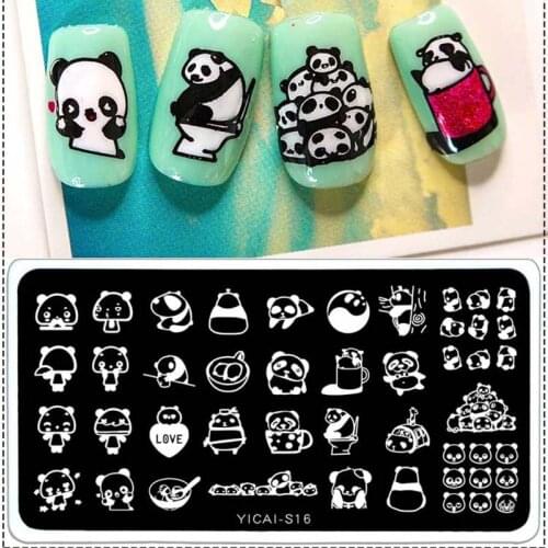 Nail Art Image nimal Printing Stamp Plate Angel Wings Design Beautiful Girl Butterfly Rectangle Nail Stamping Template