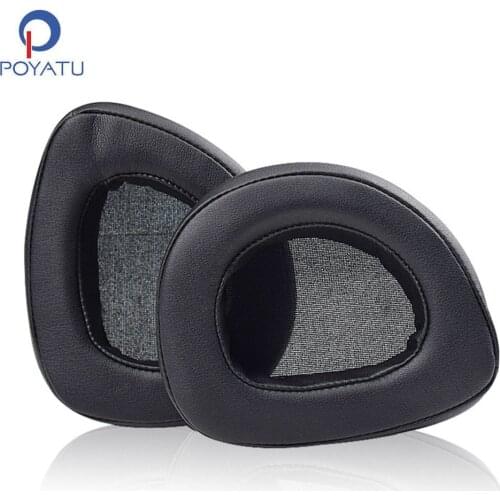 POYATU Headphone Earpads For ASUS ROG Delta RGB Gaming Headphone Hi-Res ESS Quad-DAC Replacement Ear Pads Cushions Cover Leather