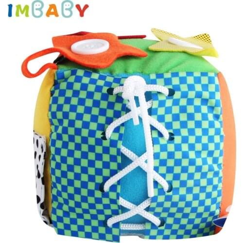 IMBABY Baby Learning To Dress Toddler Early Education Teaching Aid Baby Puzzle Development Childrens Fabric Toy Dice Baby Gift