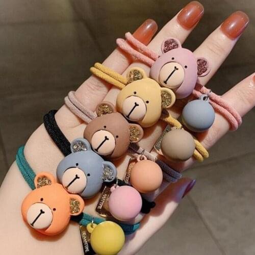 New Women Girls Cute Cartoon High Elastic Rubber Band Hair Tie Hair Band Ponytail Holder Fashion Hair Accessories