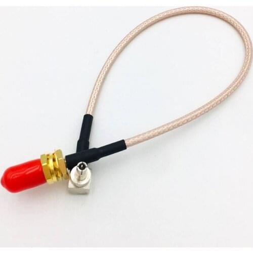 1PCS RF pigtail cable SMA female to CRC9 angle RG316 coaxial cable for 4G cable 20CM