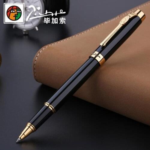 Picasso 933 New Arrival Pimio Avignon Roller Ball Pen Black Engraved Craft Office Business Writing Pen Gift Box Optional