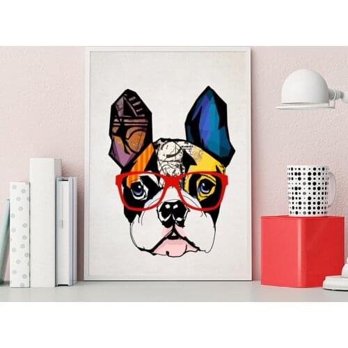 Dog Labrador Retriever Poster Art Print Pictures , Abstract Labrador Retrieve Dog Canvas Art Painting Home Decor