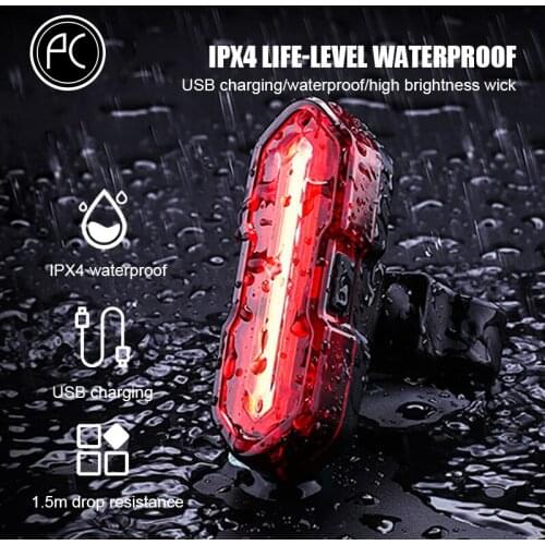 PCycling Bicycle Light USB Charge Bike Lamp COB Taillight Rear Light Led Front Light IPX4 Waterproof Bicycle Accessories