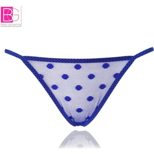5pcs/lot Women Sexy Panties Low Rise Thong mesh dots underwear G-string T-back lovel Lingerie lace panty 8 colors XS-XL 5001p5