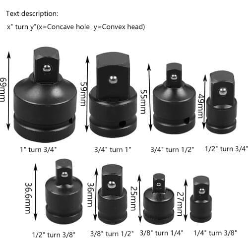 1pcs 1/2 3/4 3/8 Universal Pneumatic Adaptor Converter Socket Adapter Joints Ratchet Electric Impact Wrench Air