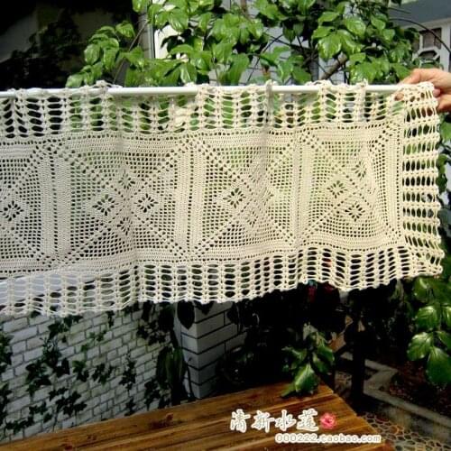 Fashion design Handmade crochet table runner cotton knitted 100% TV cover cloth for table decoration table towel curtain