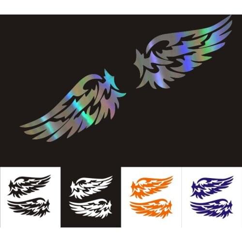 Funny Angel Wings Lovely KKs Car Motorcycles Decoration Cover Scratches Car Sticker Pvc 14CM X 7CM